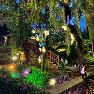 Decorazioni per Esterni Luci Nuziali a LED con Motivo a Farfalle in Movimento per Feste e Matrimoni - Product Image 3