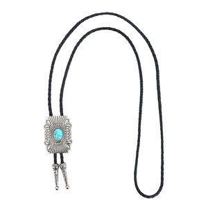 Corbata Bolo Vintage para Hombre, Collar de Cuero, Accesorios para Cuello y Camisa, Estilo <span class=keywords><strong>Vaquero</strong></span> Americano del Oeste, Corbata Poirot - Product Image 2