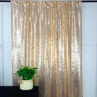 Tuyau scintillant et drapé de haute qualité 4ft X 6ft pour toile de fond à paillettes de champagne pour les fêtes de mariage professionnelles