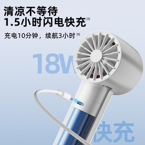Ventilador de Turbina Portátil con 100 Velocidades Ajustables, Pantalla Digital USB, Refrigeración Portátil para Oficina, Hogar y Dormitorio - Product Image 4