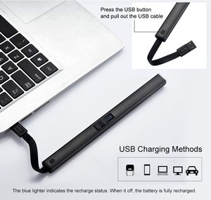Venta al por mayor portátil USB recargable al aire libre encendedor a prueba de viento Metal Multi-función antorcha con palo largo diseño novedoso para acampar - Product Image 6