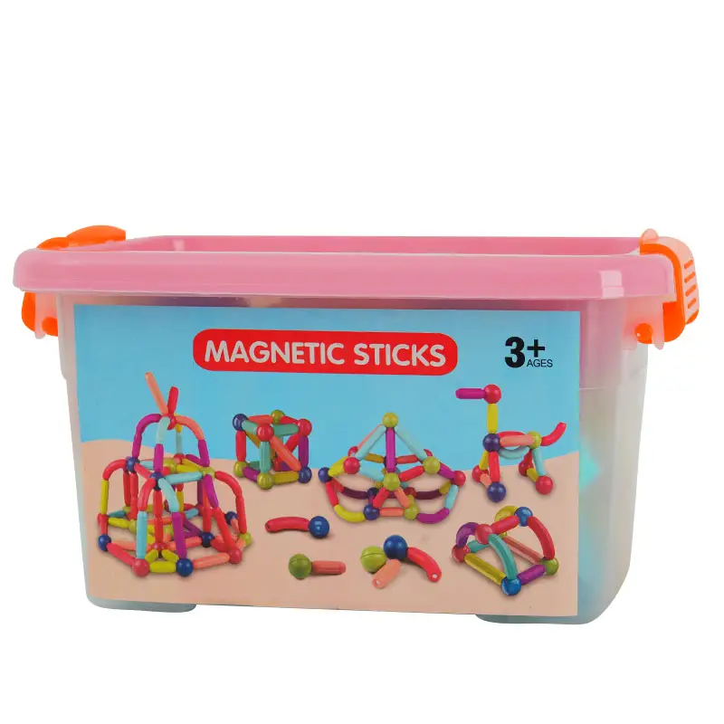 High Quality 3d Magnetic Blocks Toys Rod Building Block Set Magnetic Sticks Magnetic Ball And Rods Set