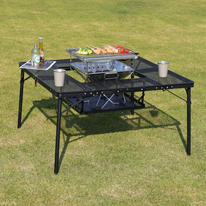 <span class=keywords><strong>Table</strong></span> de <span class=keywords><strong>camping</strong></span> <span class=keywords><strong>Table</strong></span> de gril <span class=keywords><strong>pliante</strong></span> <span class=keywords><strong>pieds</strong></span> antidérapants <span class=keywords><strong>Table</strong></span> d'extérieur en aluminium légère et portable réglable en hauteur pour le <span class=keywords><strong>camping</strong></span> - Product Image 1