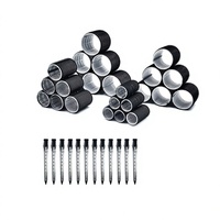 Ensemble de bigoudis à noyau en plastique (50+40+28+17) – 6 tiges auto-adhésives en nylon pour coiffure, fabriqué en Chine