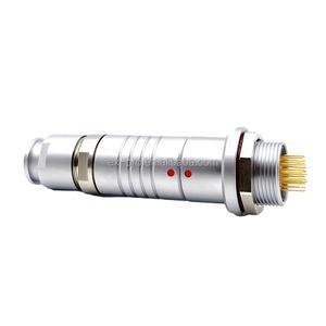 Conector Circular <span class=keywords><strong>3B</strong></span> de 26 Pines, Push-Pull, Autoblocante, Latón Cromado, Protección IP68/IP66, -45C +125C, OEM/ODM/Personalizado - Product Image 1