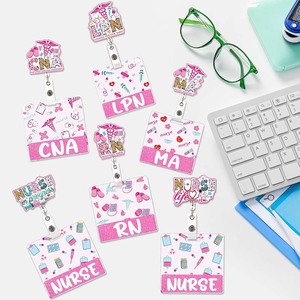 Hemşire akrilik doktor hemşire rozeti kimlik adı tanıma etiketi LPN RN CNA rozeti makara - Product Image 2