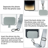 Set di ciondoli personalizzati per cinturini da telefono con laccetti sublimatici a sgancio rapido e porta badge identificativo
