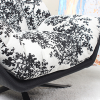 Fauteuil pivotant moderne AOMISI en tissu, avec fonction de rotation, pour salon, chambre, extérieur, meubles de maison