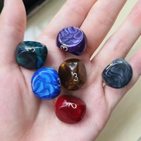 Dés D3 personnalisés en gros, dés à 3 faces arrondies, dés à rouler uniques en acrylique marbré nacré, D3 individuel pour jeux de rôle, jeux de cartes et jeux de table