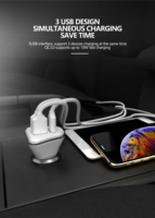 Penjualan Terbaik Pengisi Daya Mobil Cepat Efisiensi Tinggi OEM 3* Port USB Pengisi Daya Mobil Mini Portabel Produsen OEM ODM