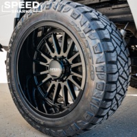 Jantes forgées 24x14 26x14 28x16 8x6.5 8x165.1 Super Single finition miroir à rebord profond pour Dodge Ram 2500 3500 GMC Sierra 2500HD