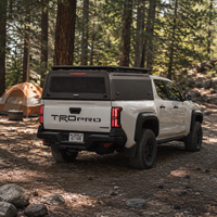 Toyota Tacoma 6ft Bed Aluminum Truck Topper Camper Shell 2016-2023 Adapté aux vitres gauche/droite entièrement vitrées