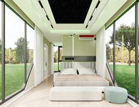 Maison préfabriquée de luxe moderne, type Granny Pod, structure en acier, alimentée à l'énergie solaire, insonorisée, pour villa, boutique, vente en gros, directement de l'usine