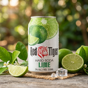 Private Label RTD Flavored Cocktail OEM/ODM Service Red Tiger Lime Hard Soda 330ml Can Premium Alcoholic Drink 7% ABV 18-Month - Product Image 3
