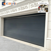 Porte de garage à double paroi en acier avec barrière thermique, type pliable électrique silencieux pour villa de luxe
