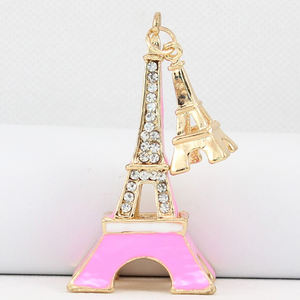 2024ปารีสหอไอเฟล Rhinestone พวงกุญแจตกแต่งของขวัญส่งเสริมการขายพวงกุญแจจี้ของที่ระลึกหอไอเฟลพวงกุญแจ - Product Image 4