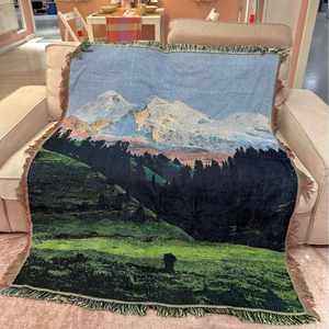 <b>Camping</b> Outdoor Blanket Decorative Wall Hanging Tapestry <b>Sofa</b> Throw Yarn Blanket Nap Cover Outdoor Mat Beach Towel Blanket - Product Image 4