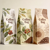 Sacs d'emballage Ziplock de qualité supérieure pour aliments, haricots avec valve, sachets personnalisés à fond plat, sacs à café – Vente en gros usine