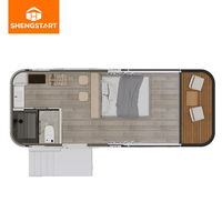 Villa de luxe préfabriquée en conteneur modulaire de 20 pieds ou 40 pieds, petite maison, appartement moderne, hôtel avec chambre et salle de bain pour Airbnb