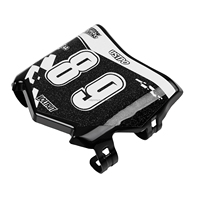 Autocollant de plaque d'immatriculation avant électroplaqué JFGRACING, autocollant brillant en PVC pour moto tout-terrain, graphiques pour Arctic Leopard 79BIKE