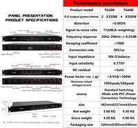Gooermi TG200 Yüksek Kaliteli 350Watt *2 Kanal Dijital Ses Güç Amplifikatörü 1U Dijital Amplifikatör Açık Hava Sahne Performansları İçin