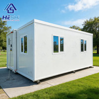 Casa Modular Prefabricada Expandible de 20/40 Pies, Tipo ADU Pod, para Jardín, con 2 Dormitorios y 1 Baño, Diseño Personalizado