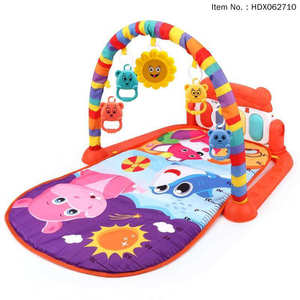 Tapis d'éveil musical pour bébé 0-24 <span class=keywords><strong>mois</strong></span> avec piano à pédales et hochet en polyester - Product Image 6