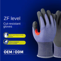 Guantes de Seguridad Reforzados con Recubrimiento de Nitrilo Antideslizantes y Resistentes a Cortes de 18 Puntas, Venta al Por Mayor de Fábrica Gadley, OEM
