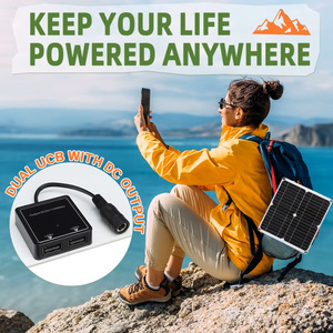 Panel solar monocristalino de 20W y 18V con doble USB para cargar teléfonos móviles en coches y barcos - Product Image 3