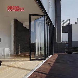 Wärmeisolierende Sichtschutz-Falttüren aus Glas Schwarze Türvorhänge für Kleiderschrank Schlafzimmer Balkon Bifold-Türen - Product Image 1