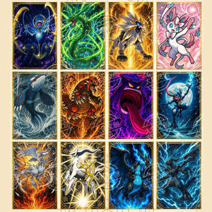 Tarjetas Metálicas Pokémon de Dibujos Animados Avanzadas con Estuche Protector de Acrílico, Colección Legendaria, Juguetes de Juego para Niños, Regalo de Año Nuevo Chino - Product Image 3