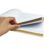 Planificateur budgétaire impression personnalisée feuille d'or cahier en cuir PU Journal étanche A4 A5 cahier à couverture rigide avec feuille