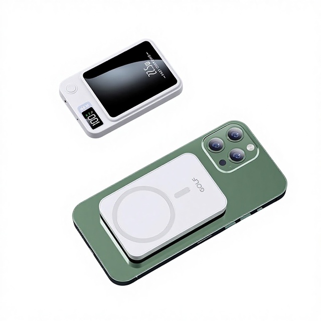 10000mah Portable Fast Magnetic Wireless PD QC 15W Charger Mobile Power Bank with Li-Polymer Battery and Micro USB Input