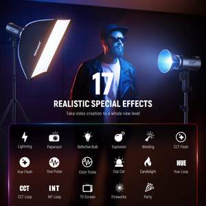 <span class=keywords><strong>Neewer</strong></span> Ms150c 150w Éclairage à monture Bowens, projecteur portable, mini lumière vidéo <span class=keywords><strong>LED</strong></span> RVB, 2700k-6500k, sortie continue COB - Product Image 6