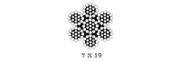 3mm-10mm Architect ural 316 Drahtseil Edelstahl 19x7