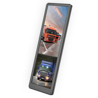 Système de rétroviseur électronique pour piétons à angle mort AI BSD de 15,88 pouces, écran LCD 2CH avec 2 caméras pour bus et camion