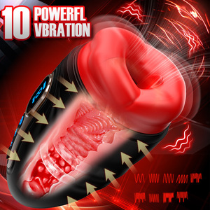 Vibrierender Männlicher Masturbator mit Heizfunktion, Penispumpe, Selbststimulationsbecher, Erwachsenenspielzeug - Product Image 4