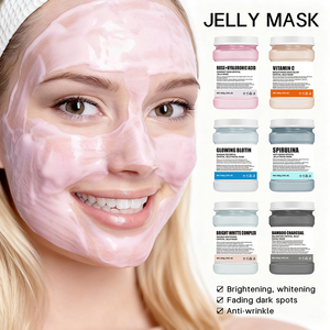 Masque en poudre de gelée blanchissante pour le traitement de l'acné à base de pétales de rose 100% naturels et biologiques, masque doux pour le <span class=keywords><strong>visage</strong></span> et le corps au collagène, OEM, étiquette privée - Product Image 5