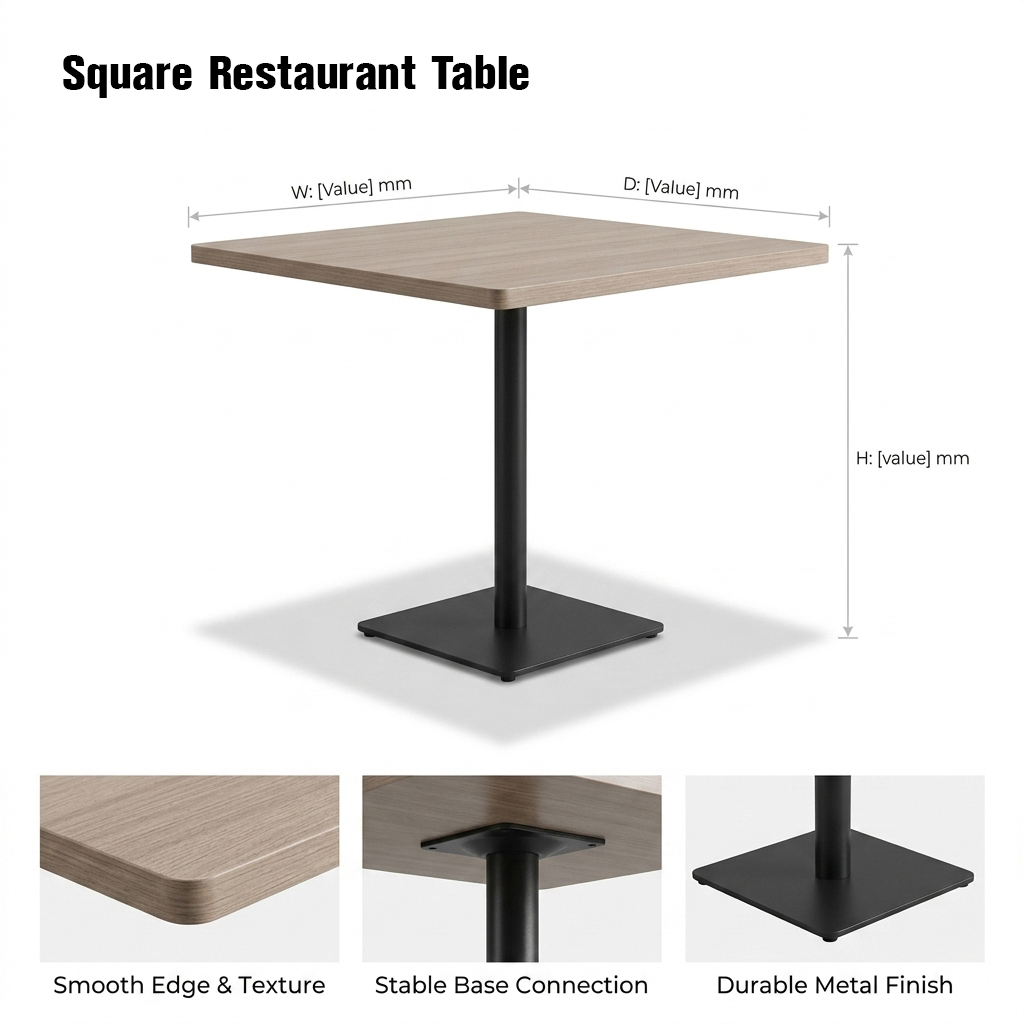 Mesa cuadrada de 60*60CM