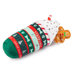 Nouveau jouet en peluche pour chien de haute qualité, couineur, en forme de coup de glace de Noël et de flocon de neige de Noël - Product Image 2
