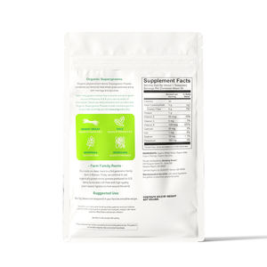 ผงซูเปอร์กรีนออร์แกนิก OEM - ได้รับการรับรองจาก USDA สาหร่ายข้าวสาลี ผักคะน้า มะรุม สาหร่ายสไปรูลิน่า 150 กรัม 30 หน่วยบริโภค อาหารเสริม - Product Image 6