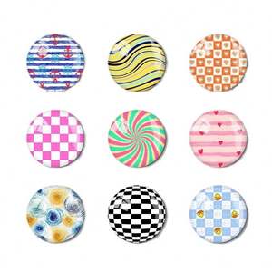 Aimant de réfrigérateur créatif 3D géométrique rond avec verre cristal, décoration de tableau blanc pour porte de réfrigérateur - Product Image 6