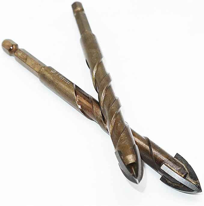 6mm 10mm Cross Tip Hex Shank Glass Drill Bit for Ceramic Tile Concrete Drilling Tools