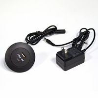 Prise de bureau USB intégrée pour mobilier transfrontalier, chargeur rapide pour canapé, table de chevet, bureau, double mode
