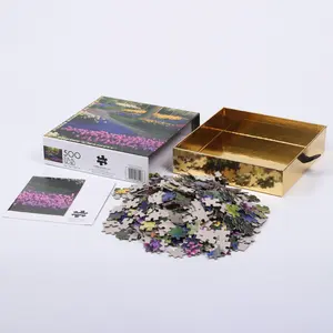 بوكيسي عينة مجانية تصميم حسب الطلب لعبة ورقية ألغاز 1000 قطعة ألغاز منشار للكبار والاطفال