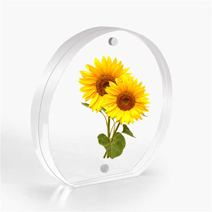 Tùy chỉnh <span class=keywords><strong>Acrylic</strong></span> khung ảnh hiển thị đứng rõ ràng vòng bàn với tùy chỉnh logo từ tính - Product Image 2