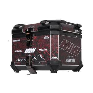 Preço de Fábrica Caixa de Armazenamento Superior Dura Desmontável em Alumínio para Motocicleta Cor Preta e Vermelha 45l - Product Image 2