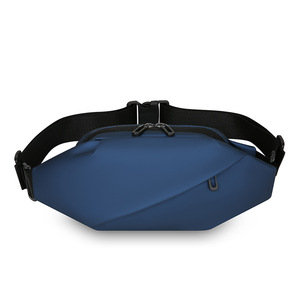 Sac banane tendance pour homme, résistant à l'eau, gris, noir, bleu foncé, champagne, couleur unie, pour les voyages en plein air et les trajets quotidiens - Product Image 5