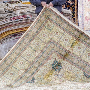YILONG 9 'x 12' Alfombra de seda real de lujo de gran tamaño Medallón Alfombra grande <span class=keywords><strong>persa</strong></span> de seda - Product Image 5