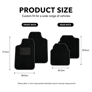 Tapis de sol universels pour voiture, lot de 4, tapis intérieur antidérapant, imperméable, durable, doux, pour SUV, intérieur de voiture - Product Image 6